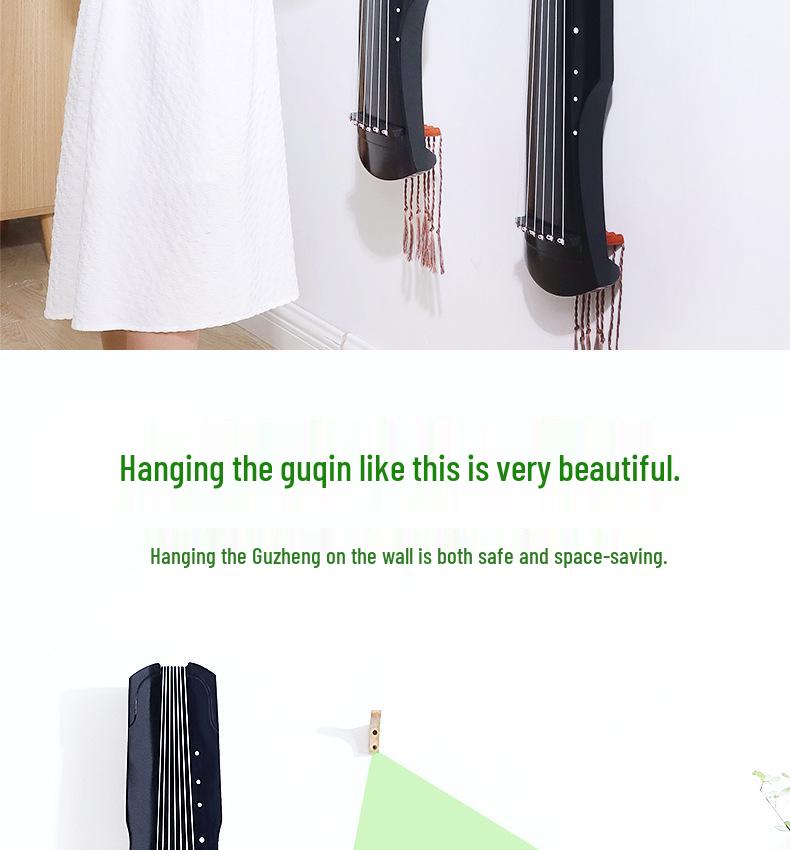 Massivholz Guqin Wandhalterständer & Haken für Zubehör