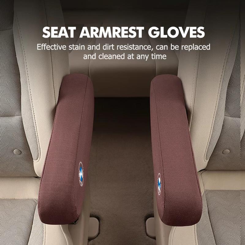 QAED6 For BMW Car Seat Armrest Cover Soft Comfortable Elastic Cloth Dust Proof Hand Armrest Protector Covers G30 G20 M3 M5 E91 E92 E93