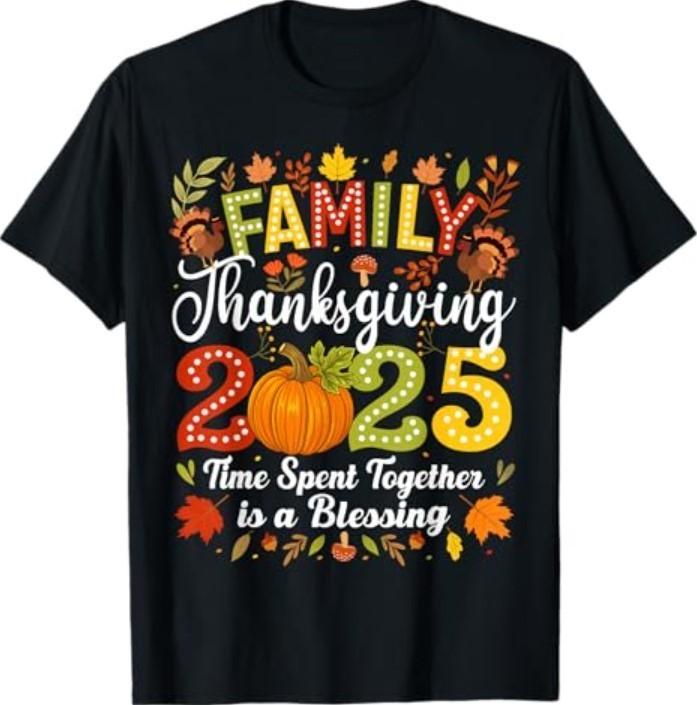 Matching Family Thanksgiving 2025 Fall Thanksgiving Crew T-Shirt Unisex T-Shirt XL