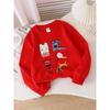 European sizes Crewneck Sweatshirt for Kids Featuring an Adorable Animal Design with Stars, Soft And Comfy Sportswear Is Perfect for Casual Outings