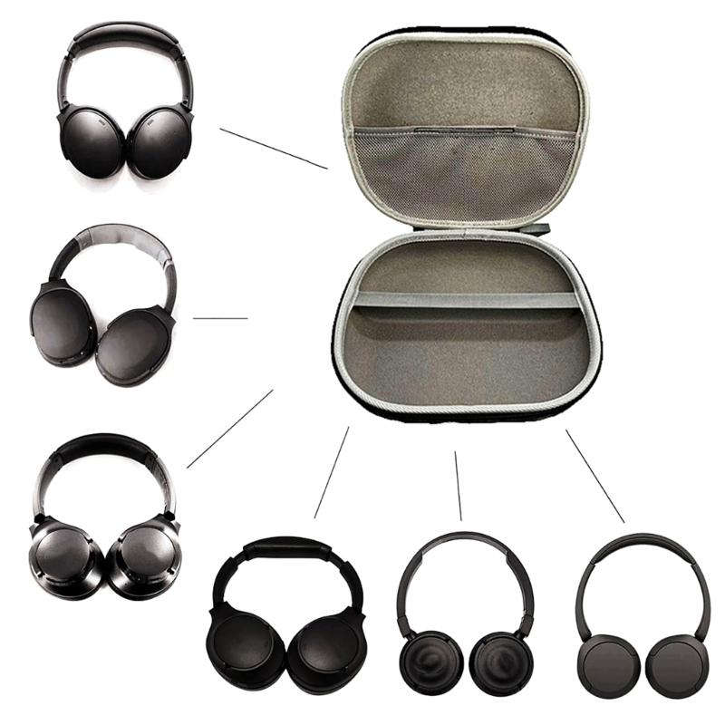 Durability EVA Hard Shell Protective Case For Tune 510BT/WHCH520 Over Ear Headphone With Shockproof Design Smooth Zippers