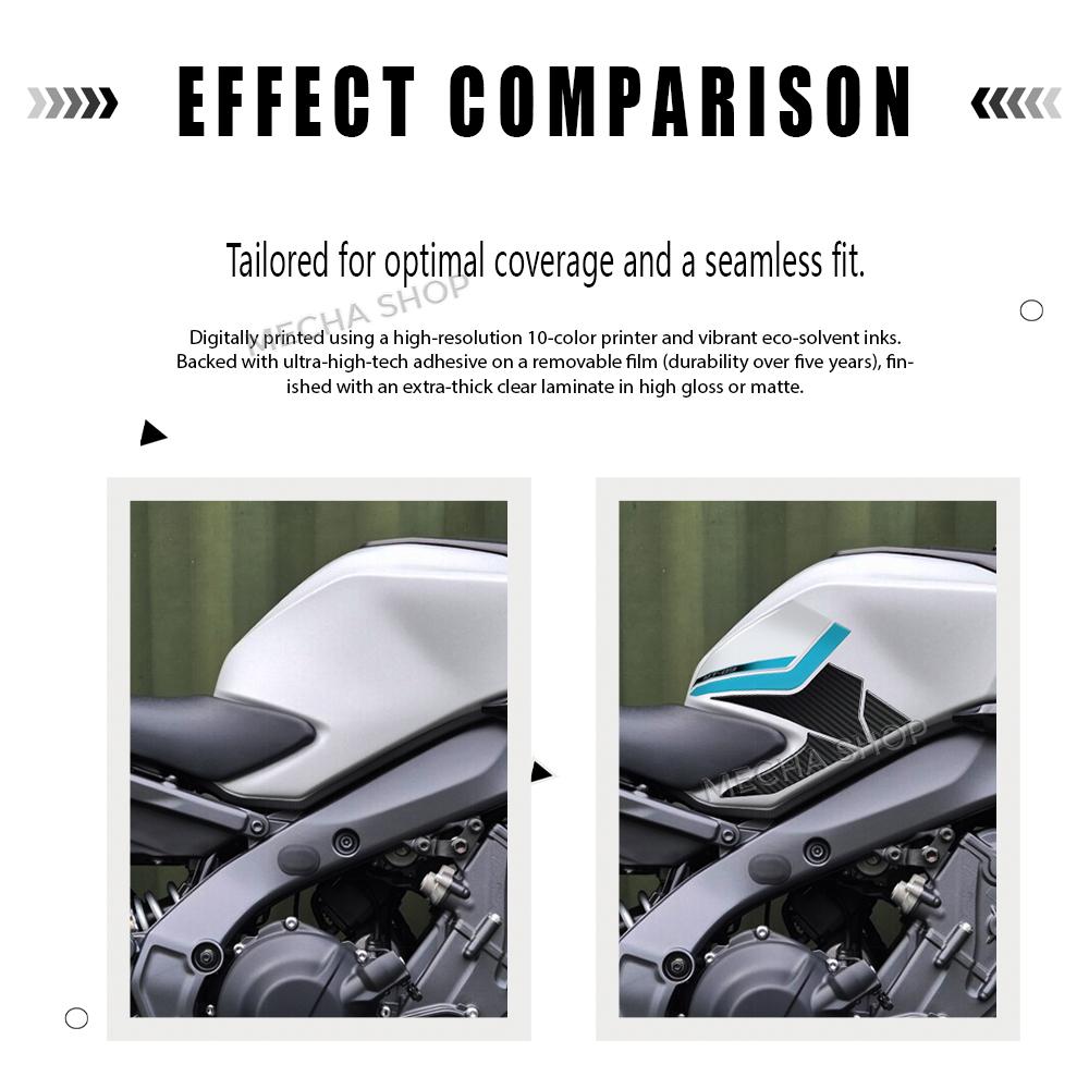 For MT-09 MT 09 Ice Storm MT09 2025 Tank Pad Motorcycle Accessories 3D Epoxy Resin Sticker Protection Kit