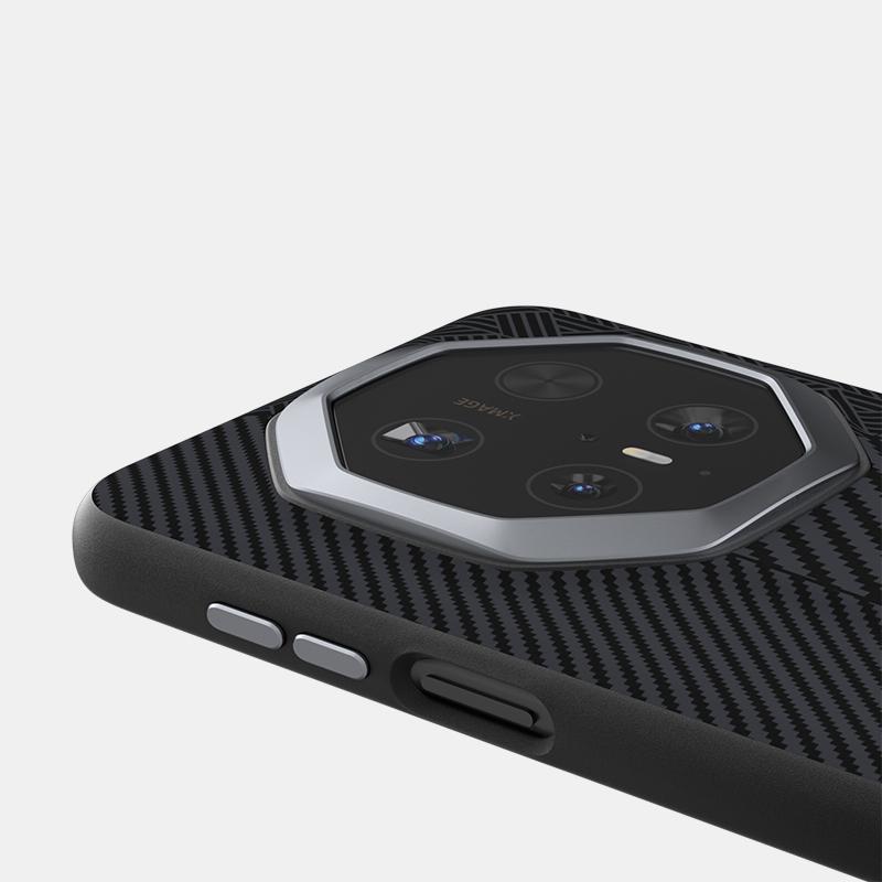 For Huawei Mate 70 RS Case Slim Lightweight Shockproof Anti-Fingerprint Carbon Fiber Case Alloy Lens Anti-slip Grip Funda