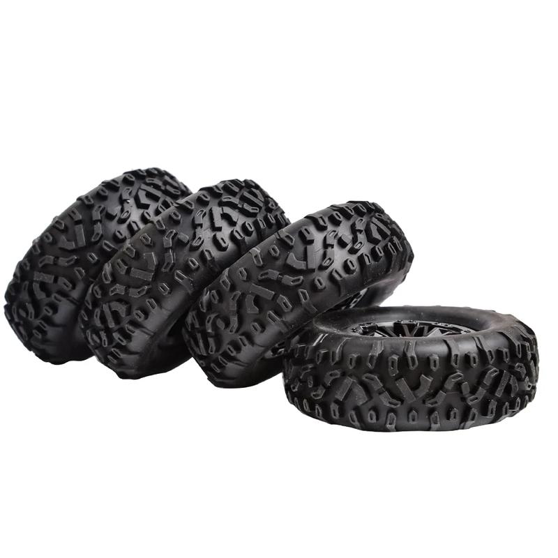 4pcs 64mm Soft Tire Wheel for MN D90 MN98 MN99S WPL C14 C24 C34 B14 B24 LDRC P06 LD1297 LD1299 RC Car Upgrade Parts Accessories