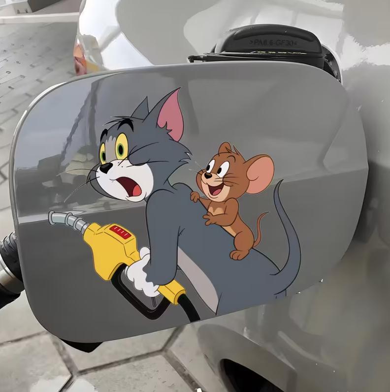 Автомобильная наклейка 3D Том и Джерри Tom and Jerry 10X10см 