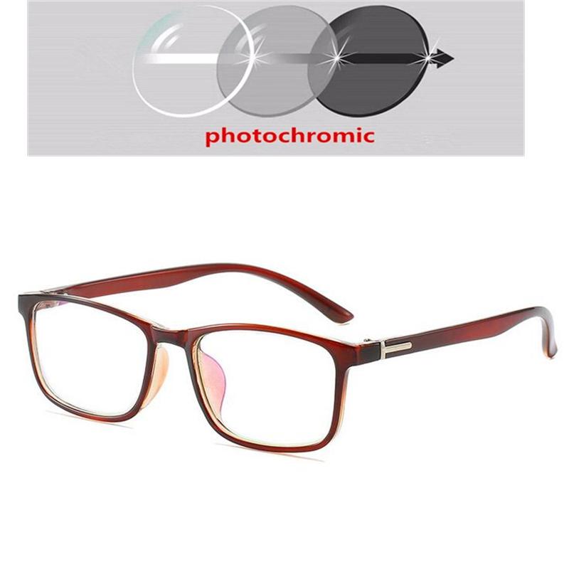 Square Flower Frame Myopia Glasses Unisex Ultralight Clear Mirror Prescription 0 To -6 Nearsighted Eyewear