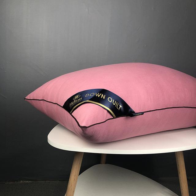 Chinese Natural Cotton Single Pillow 100% Polyester Fiber Orthopedic Neck Pillow Hotel Memory Pillow Healthy Sleep Stand 1PC