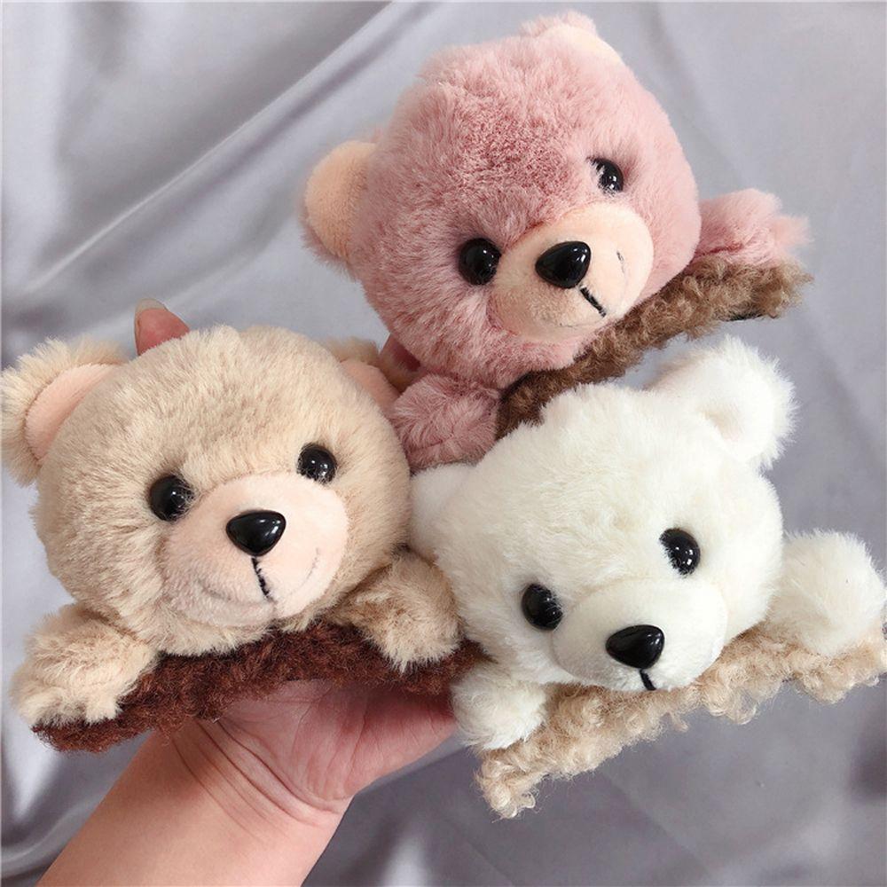 Bear Hairpin For Girls Ponytail Holder Plush Scrunchies Women Hair Side Clips Korean Hair Rope