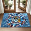 Coventry City Football Design Crystal Velvet Rug Soft Decorative Mat for Bedroom Entrance