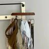 Solid Wood 8 Hook Hanger Rack Multifu Drying Rack For Hanging Belts Hats Vests Underwear Silk Scarves Household Storage Goodies