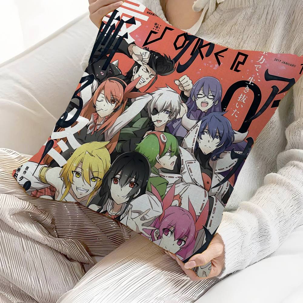 Japanese Anime Akame Ga KILL Personalized Picture Text Home Decorative Pillows Household Gifts 45x45cm