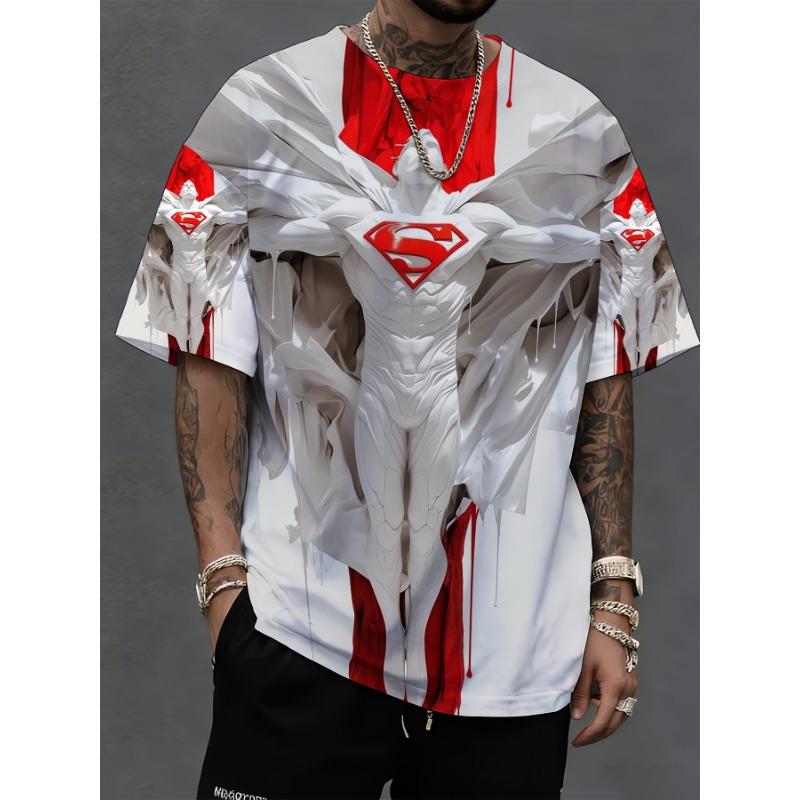 Justice League Superman 3D Full Print Pattern Casual Men s T-shirt S