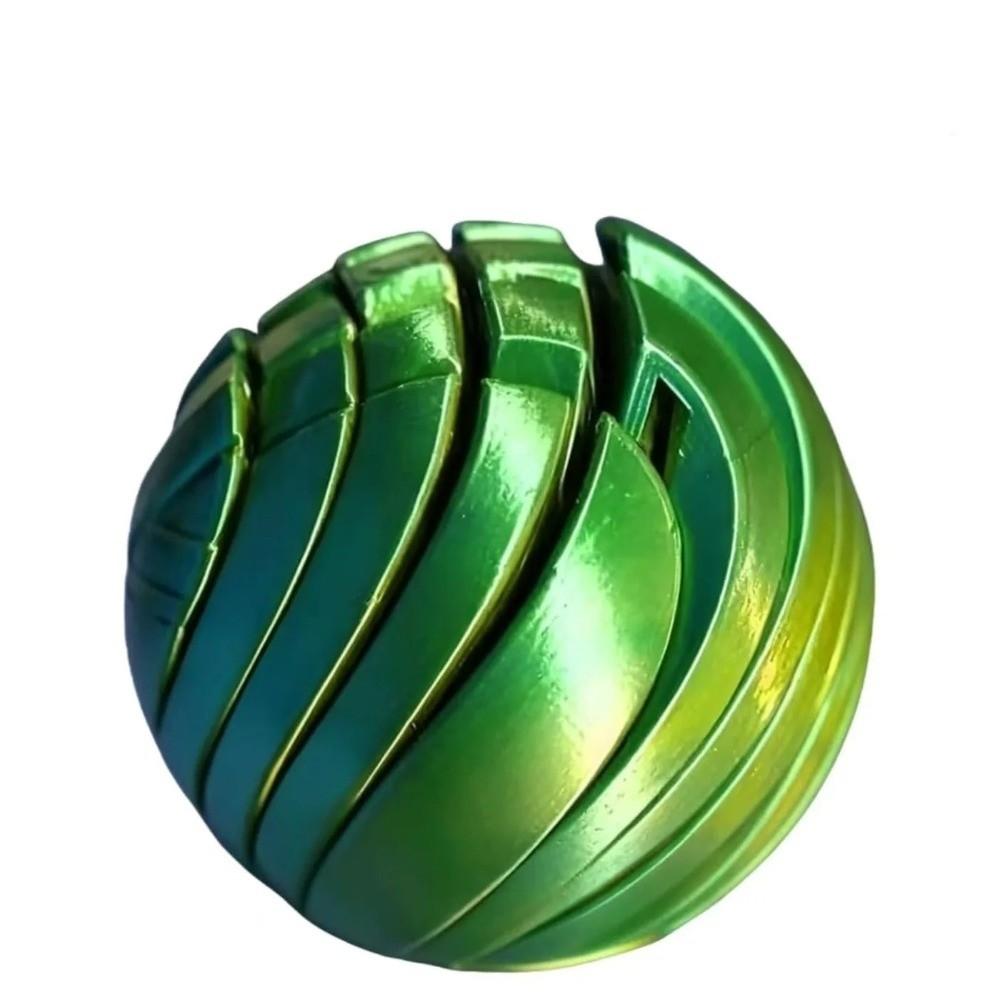 Relaxation Slime Ball Fidget Toy Rotating Portable 3D Printed Twistsphere Fidget Toy Creative Funny Gear Liquid Flow Ball