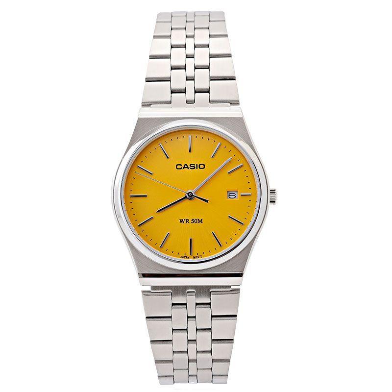 Used [New] [1 year warranty] Casio watch CASIO STANDARD MTP-B145D-9A Silver Yellow Men s CASIO