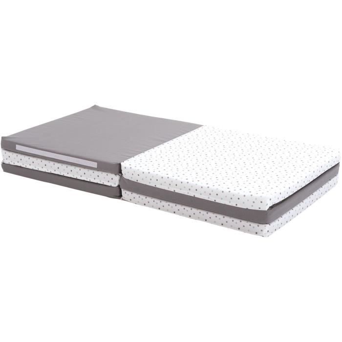 Tapis D'éveil XL - CANDIDE - Evolutif 5-en-1 - Gris / Etoiles