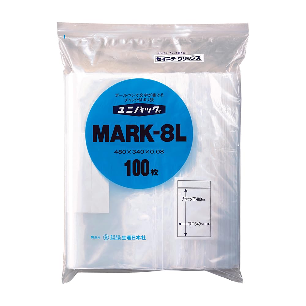 

Manufactured by Nipponsha Unipack Mark 8L Packing 400 sheets sheets x 4 (Seinichi) (100 bags) 70116-252