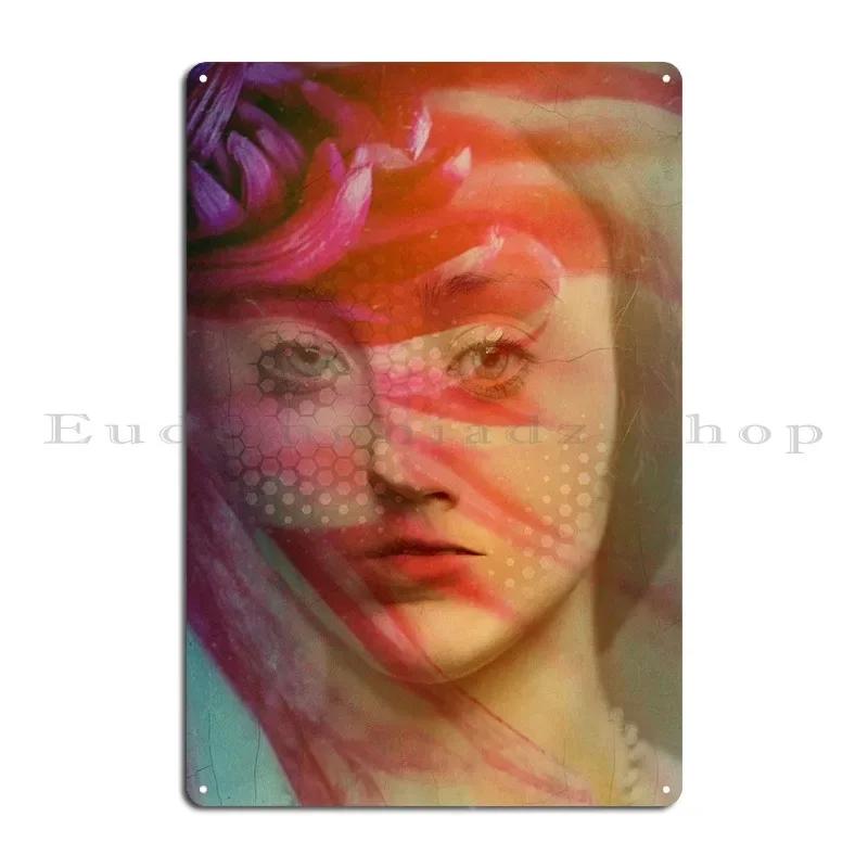 Last Century Woman Metal Sign Wall Decor Club Club Character Wall Mural Tin Sign Poster