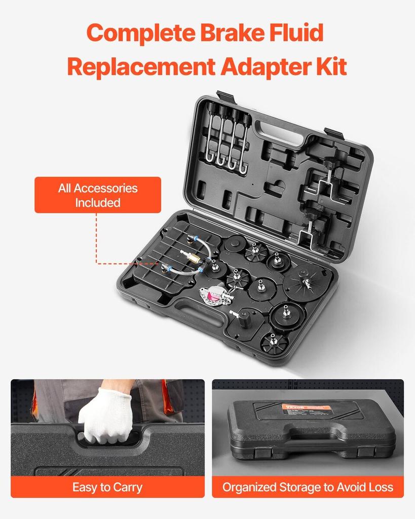 12 Pcs Brake Master Bleeder Kit Brake Bleeder Adapter Set for Most Vehicles