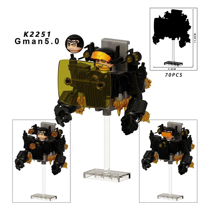 Duchess Toilet Man New Gman5.0 Blocks Female Special Forces Bricks For Toys Gifts Action Figures Building Blocks For Children