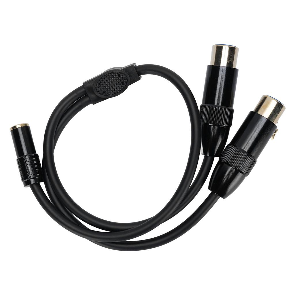 3,5 mm Buchse auf Dual XLR Buchse Kabel 0,5 m Länge 3,5 mm 1/8 Zoll AUX auf XLR Unsymmetrischer Y-Splitter Ka