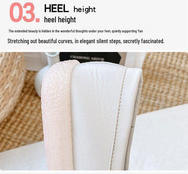 2025 Women's Versatile Soft Sole Flat Nurse Shoes - White Leather for Spring & Autumn