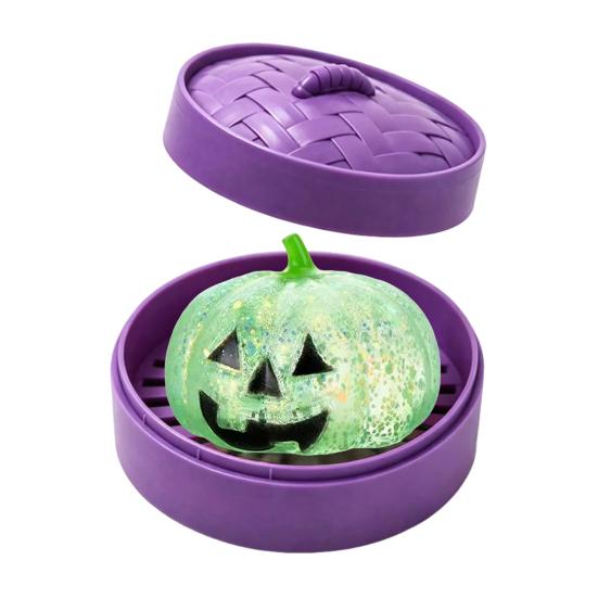 Safe Stress Ball Halloween Dumpling Relief Toy Pumpkin Ghost Steamed Bun Squeeze Adult Sensory Fidget Party Favors Toy