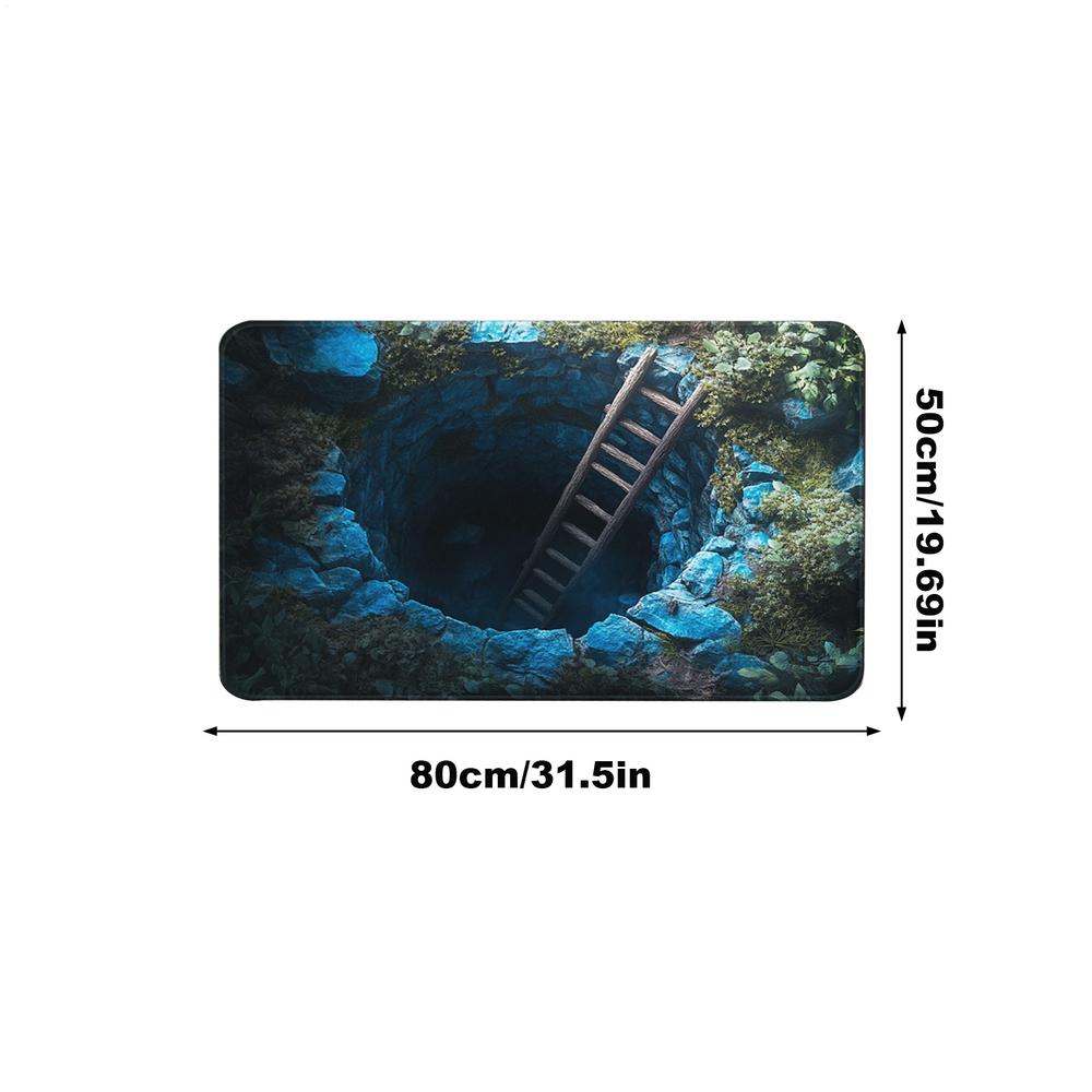 

Front Door Mat Entrance Brick Bottomless Hole Area Rug 3D Trap Optical Visual Illusion Rug Non-slip Get Scared Carpet Rugs Floor 40x60CM