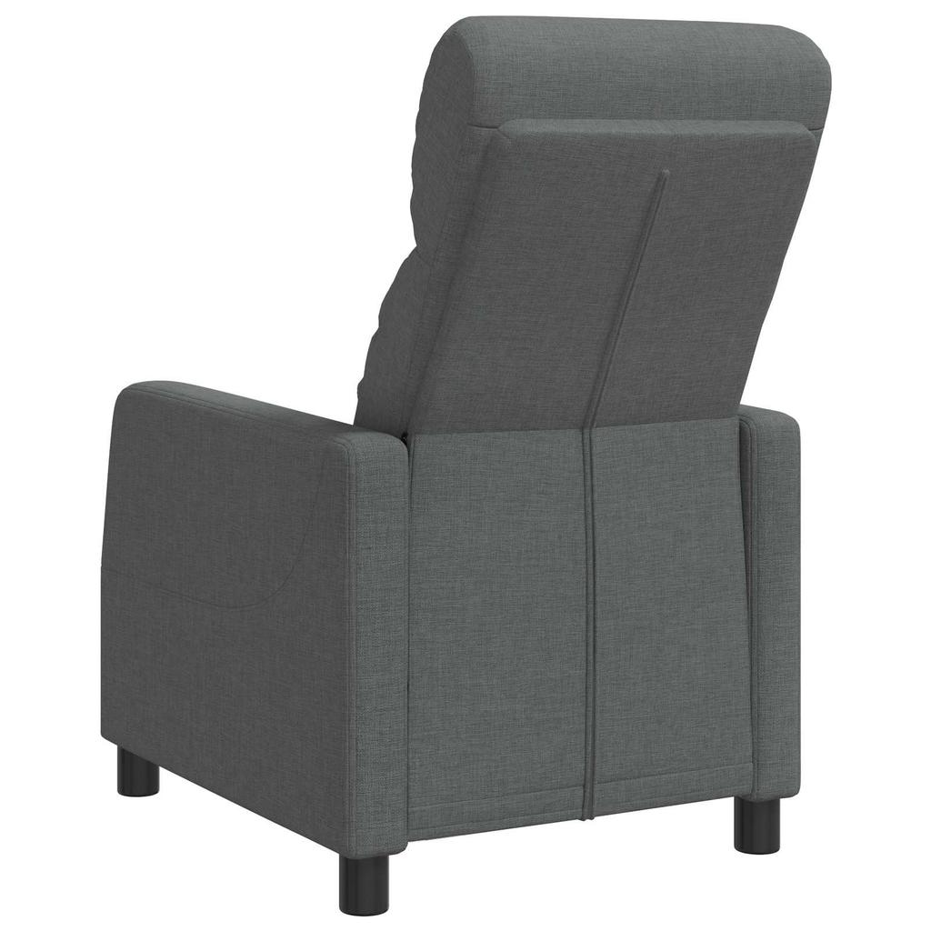 Recliner Armchair Dark Gray Fabric