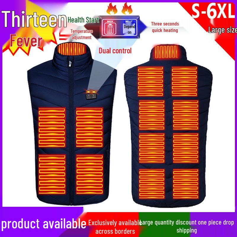 Unisex Winter Smart Heating Vest - Constant Temperature Electric Heated Cotton Jacket