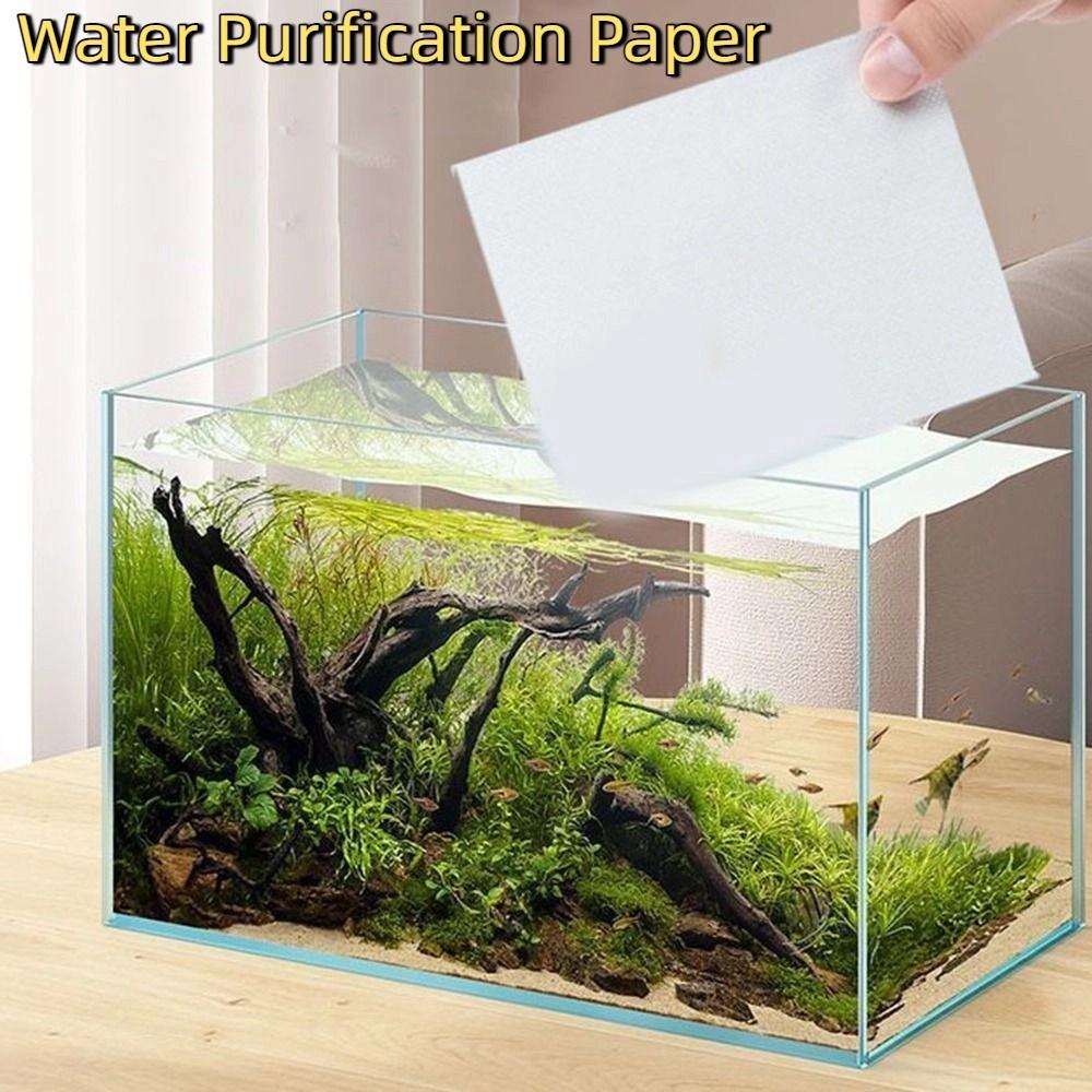 100Pcs Water Purification Water Polishing Filter Pad De-yellowing Fish Tank Filtration Paper  Home