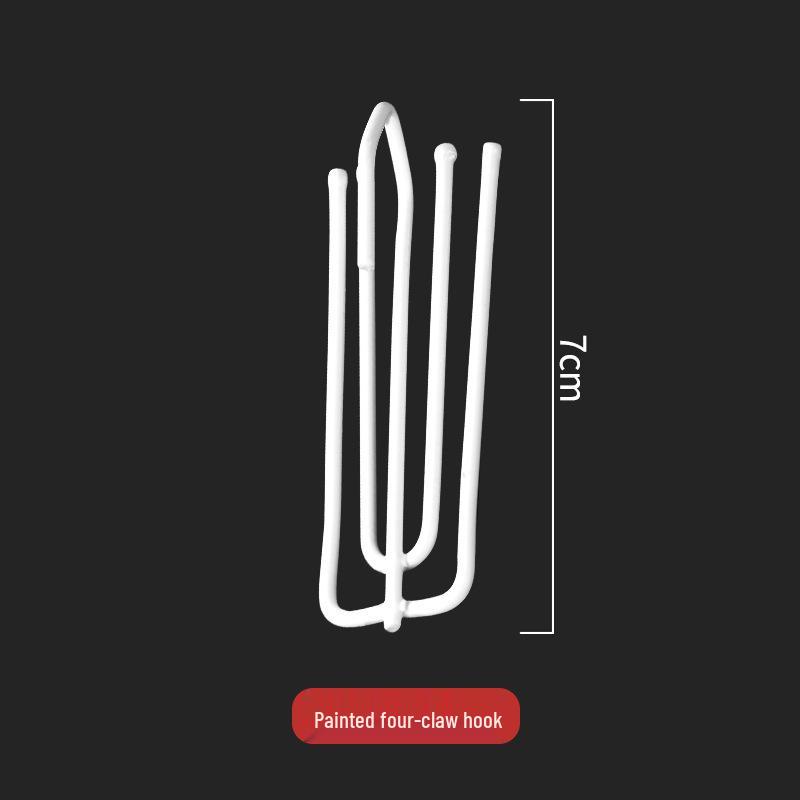 

Крючки для штор и аксессуары из нержавеющей стали - S-образные крючки с четырьмя зубцами, зажимы для ткани, пряжки и кольца