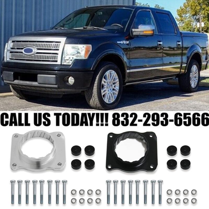 Aluminum Alloy Throttle Body Gasket Set Corrosion Resistant Spacers set Simple Installation Suitable for 1996-2010 F150