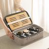 Portable Black Pottery Kung Fu Tea Set - Customizable with Logo for Business Gifts & Souvenirs
