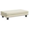 Kids Sofa with Footstool Cream 100 X 50 X 30 Cm Faux Leather