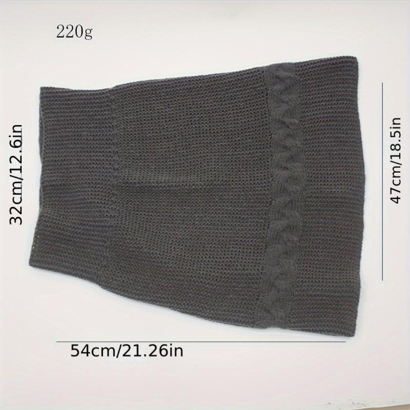 1pcs Knitted Neck Warmer Scarf Wrap Korean Style Pull-on High Neck Versatile Solid Color Suitable for Warmth When Going Out