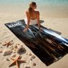Custom Name Batman Cityscape Stylish Digital Printing Beach Towel Quick‑Drying Absorbent Blanket for Beach Pool Gym Travel