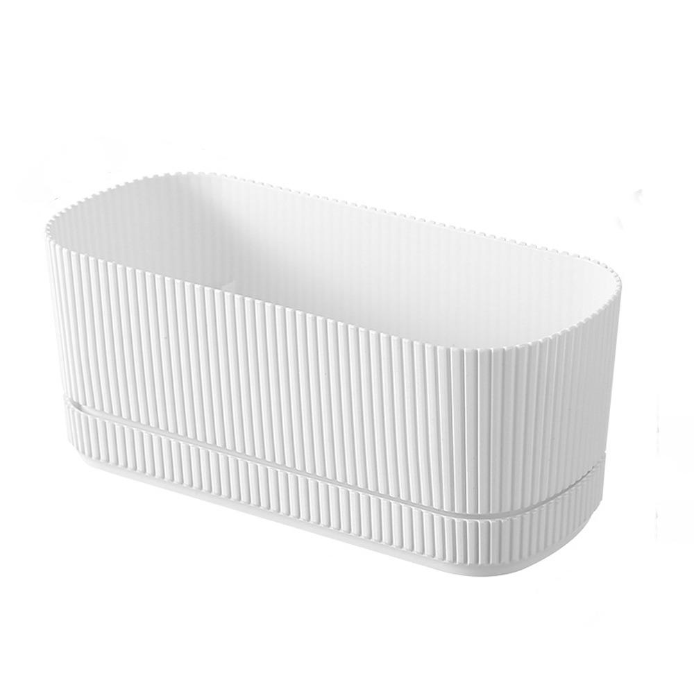 

Double Layer Self Watering Flower Pot Plastic with Drainage Hole Lazy Plant Pot Desktop Vase Large Capacity Vegetable Container