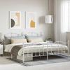 VidaXL Metal Bed Frame with Headboard-Footboard White 200x200cm 353513