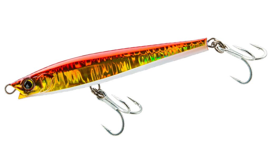 DUEL HARDCORE Sinking Pencil Hardcore Monster Shot Long Cast Lure, (S), 125mm, Weight 60g, F1197-HGR-Red Gold,