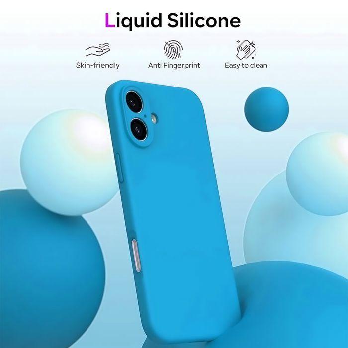 Coque de Protection - BOOLING - iPhone 17 Pro Max - Silicone Anti-Rayures Antichoc - Bleu Ciel