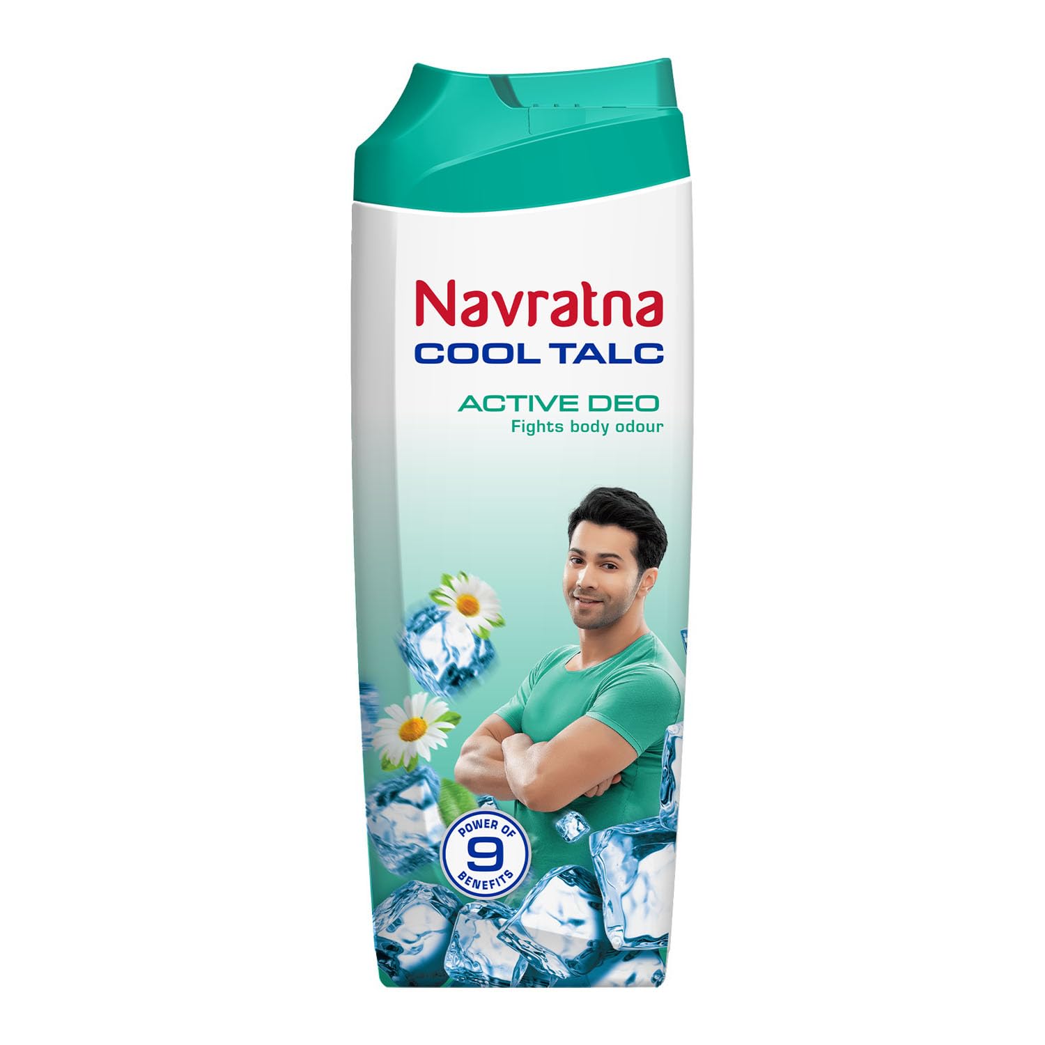 Navratna Cool Talc Активный Дезодорант | Тальк | Защита от запаха тела и сильный охлаждающий эффект | Длительная свежесть и аромат, 400 г
