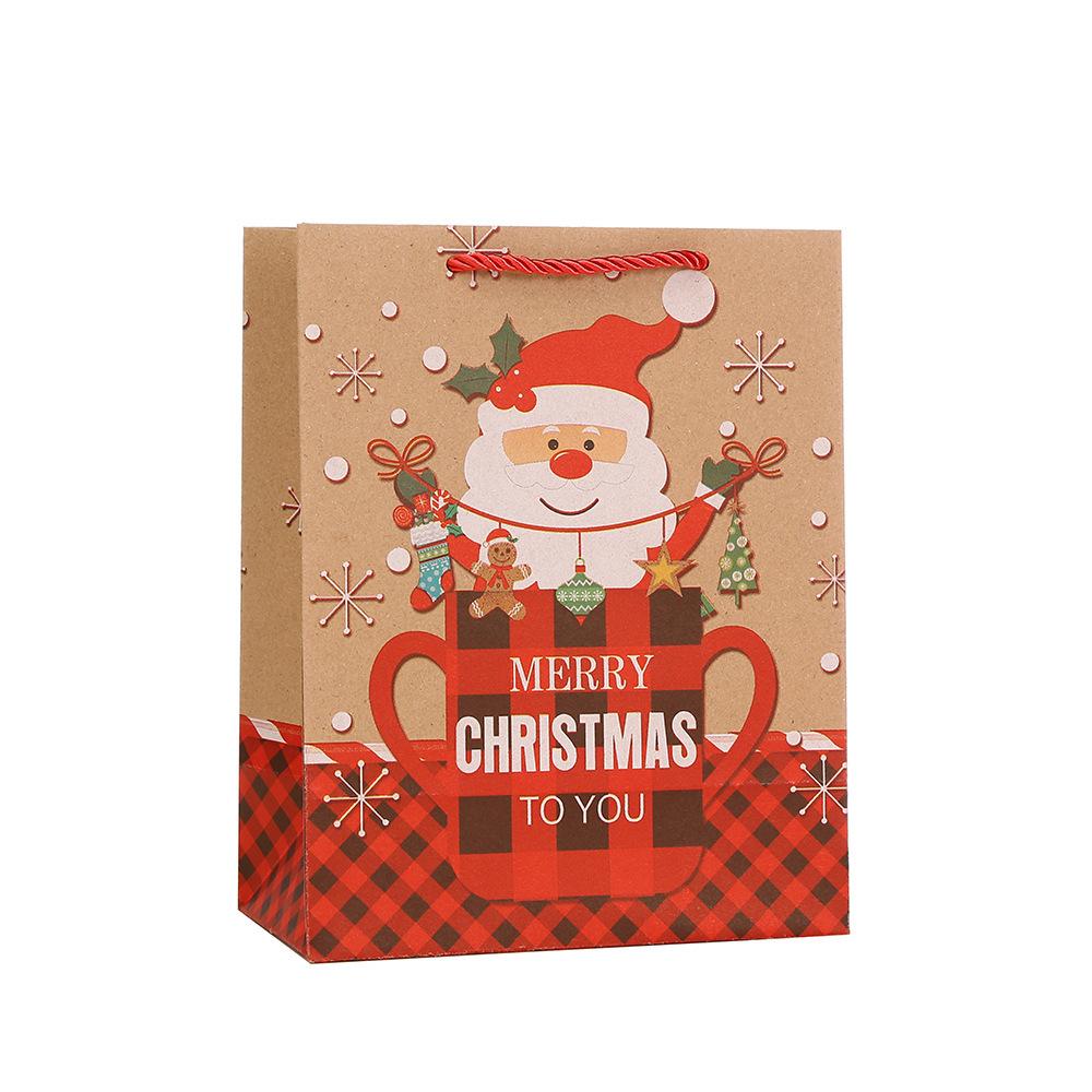 StoBag christmas kraft paper bags for sweets gift wrapping bags reusable tote luxury designer bags santa holiday candy treat