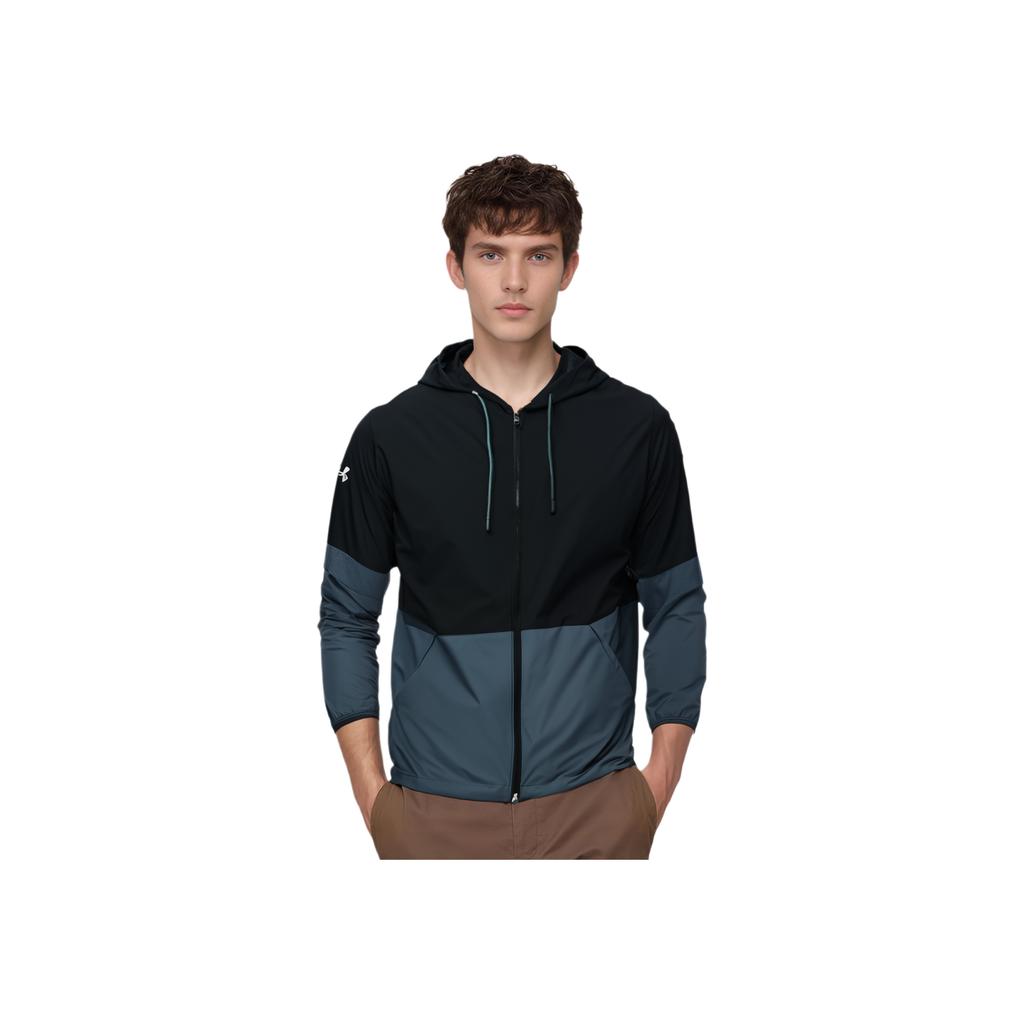 Under Armour Outdoor Casual Sports Zip Hooded Long Sleeve Jacket Men Jackets Blue 1343180-002