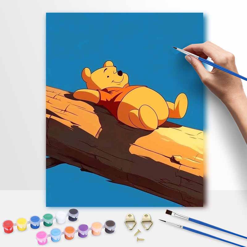 Disney Pooh Bear Paint By Number Kit Number Drawing Canvas DIY Picture Home Decor Artistic Relaxing Wall Art Gift For Home Room Decor