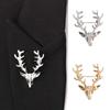 Lapel Pin Elk Head Brooch Zinc Zinc Alloy Deer Metal Brooch Personality Christmas Badge  Boys