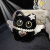Chaveiro de Gato de Pelúcia Asa Fantasmagórica Estilo Fofo Adorável Pingente de Bolsa Material Macio Presente Para Decoração de Halloween Natal