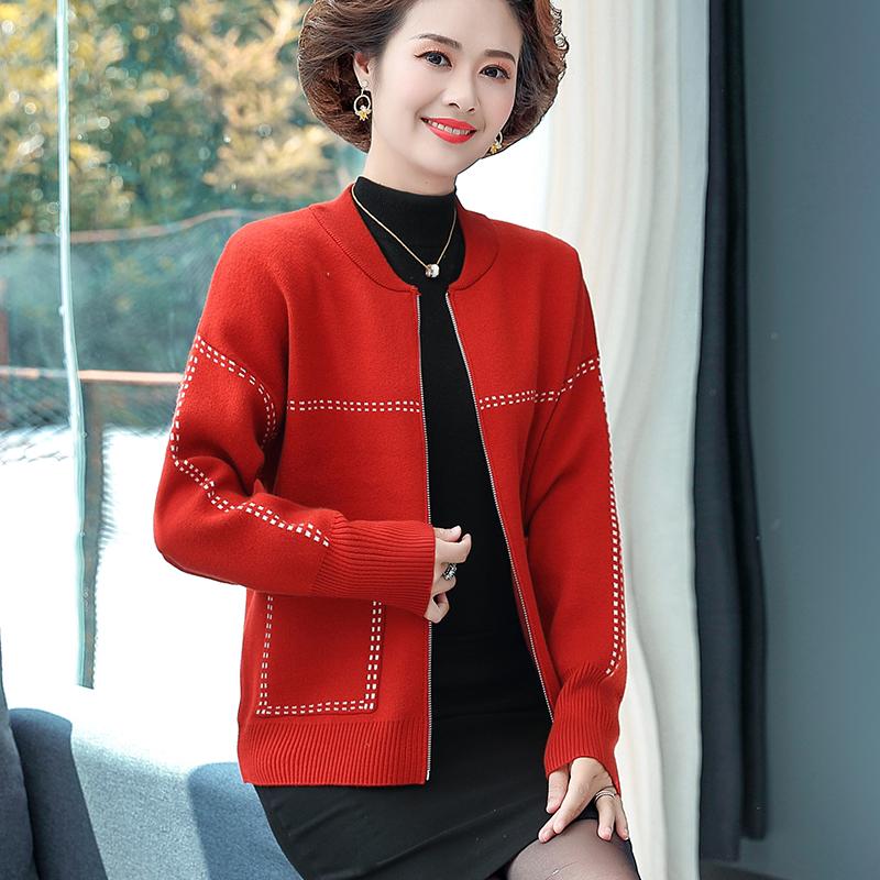 

Весна Осень Женский Вязаный Кардиган Свитер Повседневная Вязаная Куртка Короткая Вязаная Куртка-Свитер На Молнии 3XL красный