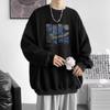 Hong Kong Style Heavyweight Round Neck Sweatshirt for Men and Women – Trendy, Versatile, Casual, Loose Long Sleeve for Autumn and Winter
