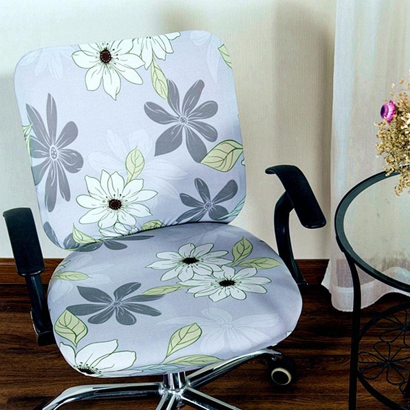Elastic Split Chair Cover, Computer Swivel Chair Cover, Chair Cover, Office Chair Cover, Seat Cushion Cover - Printed Model