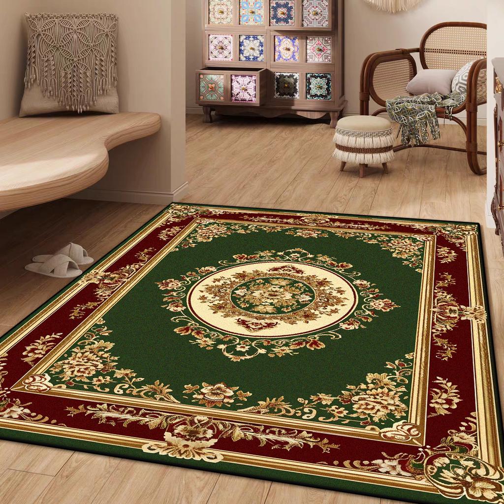 Retro American Style Lounge Rug Soft Fluffy Carpet Living Room Rugs Large Area Antiskid Floor Mats Bedside Bedroom Brown Carpets